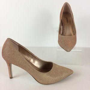 Catwalk Rose Gold Shimmer High Heel Pumps Sz 37